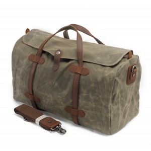 TP5 WaxTraveler II ™ XL - Toile cirée avec cuir véritable. Sac de voyage bagage à main weekender et sac bandoulière deux en un. 5 couleurs 